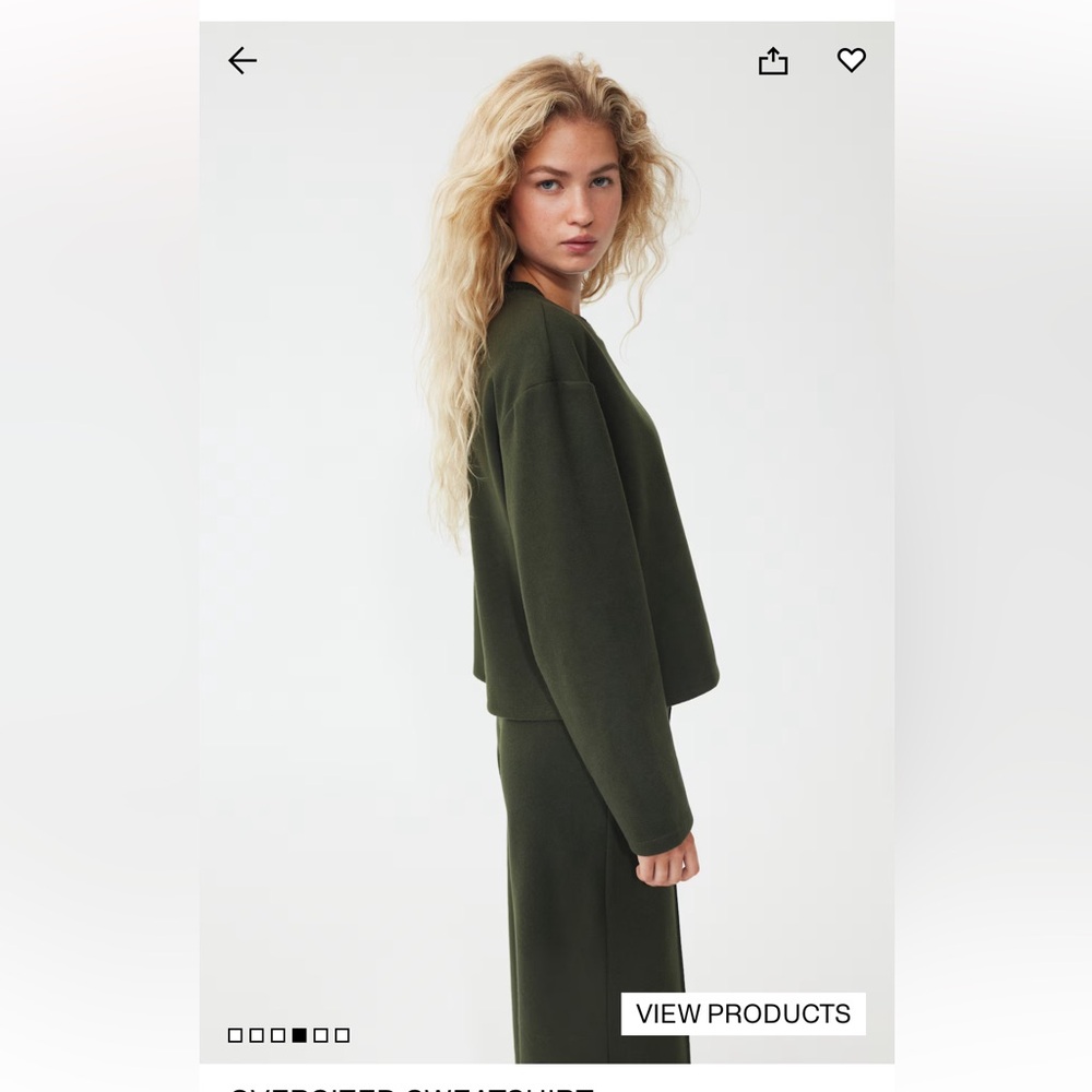 H&M Dark Green Crew Neck Sweater and Pants Set - Picture 4 of 11